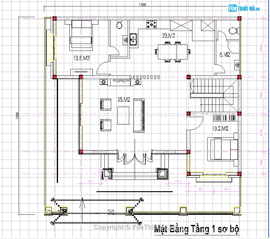 biệt thự 2 tầng,Revit Biệt thự 2 tầng,File revit Biệt thự 2 tầng,bản vẽ revit Biệt thự 2 tầng