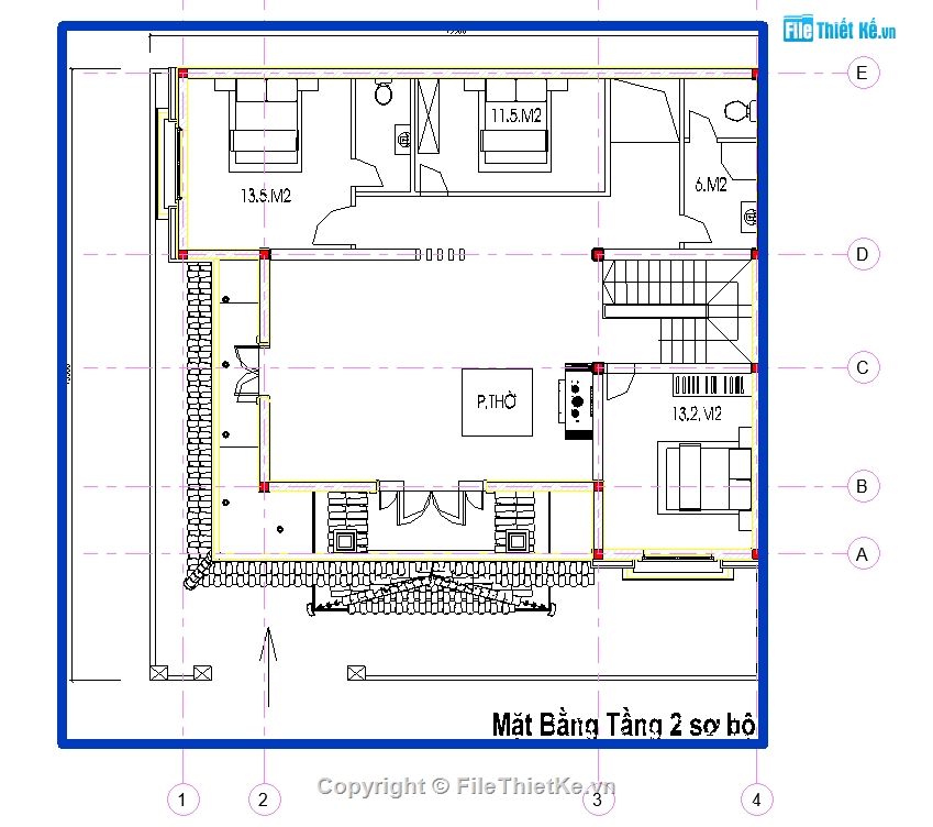 biệt thự 2 tầng,Revit Biệt thự 2 tầng,File revit Biệt thự 2 tầng,bản vẽ revit Biệt thự 2 tầng