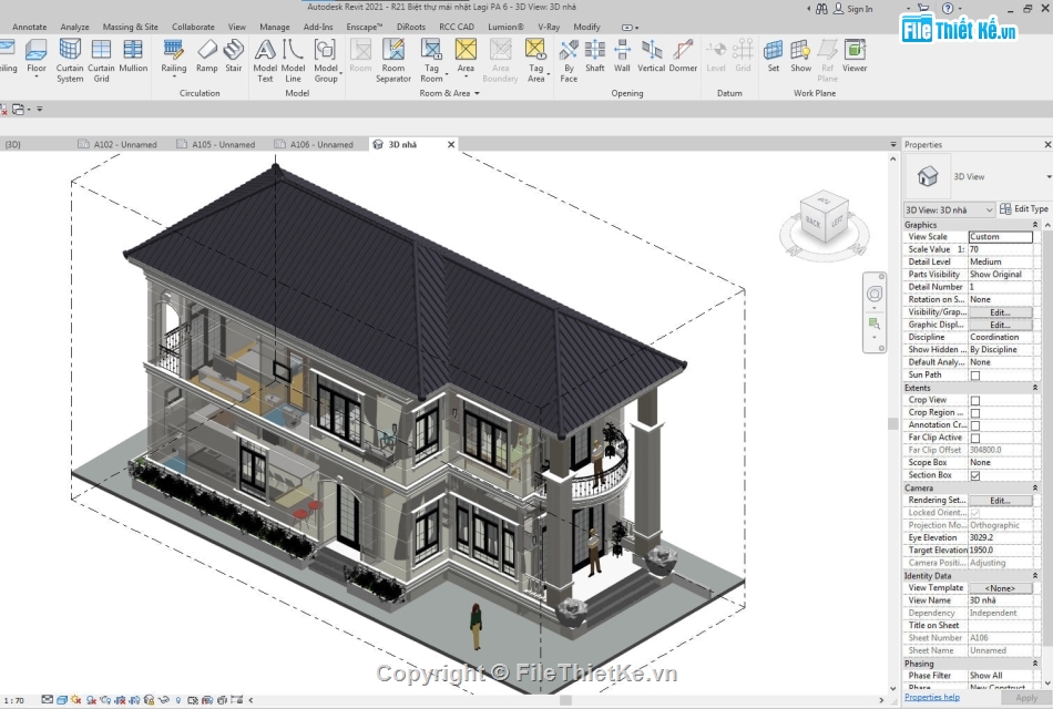 file revit biệt thự 2 tầng,file revit biệt thự mái nhật,file revit biệt thự full,revit kiến trúc biệt thự 2 tầng,revit kiến trúc biệt thự