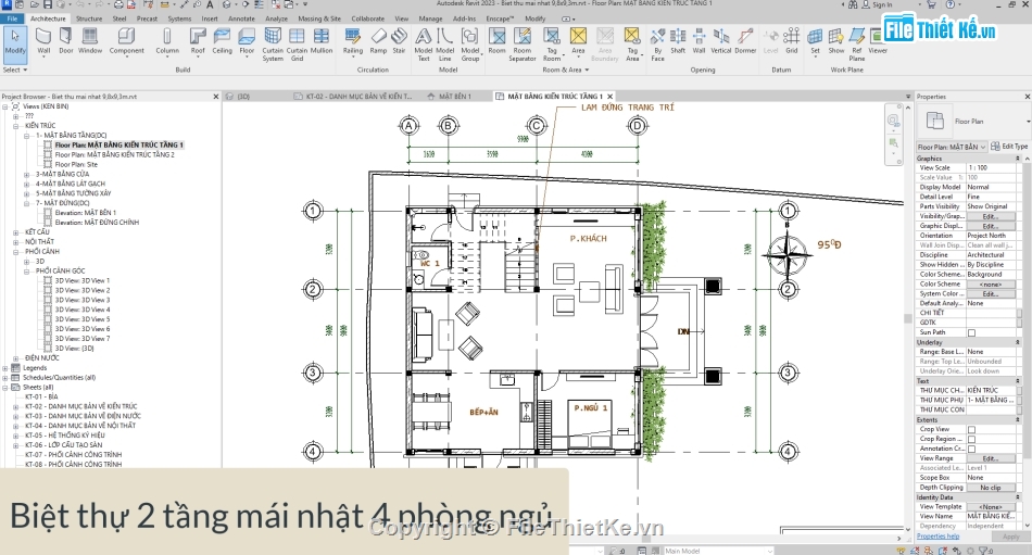 biệt thự mái nhật,biệt thự 2 tầng,revit biệt thự mái nhật,revit biệt thự 2 tầng,biệt thự 2 tầng file revit