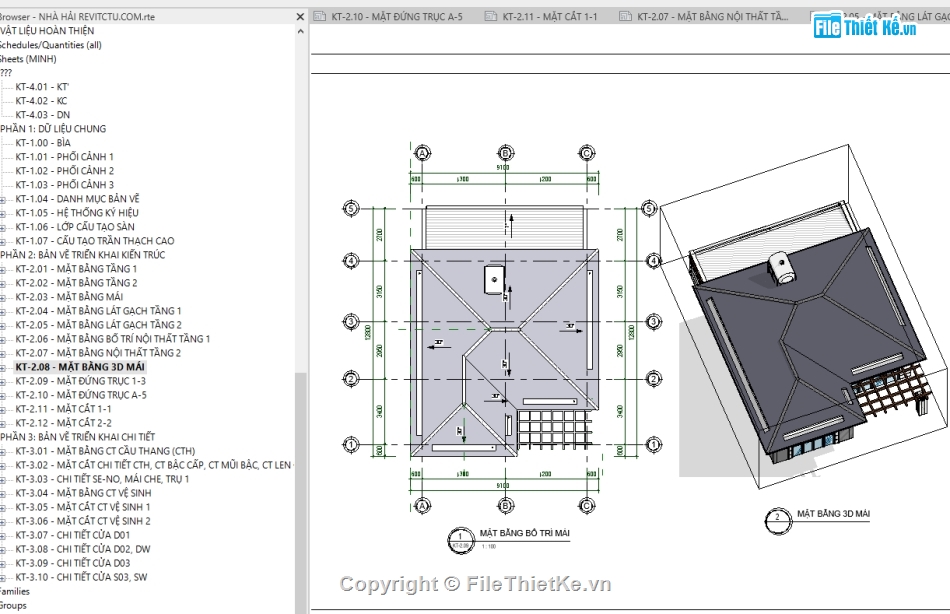 Revit biệt thự 2 tầng,Revit mái nhật 2 tầng,bản vẽ revit nhà mái nhật,File revit biệt thự 2 tầng,Biệt thự 2 tầng revit