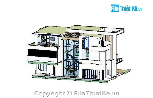 biệt thự 3 tầng,biệt thự hiện đại,biệt thự hiện đại 3 tầng,revit biệt thự 3 tầng