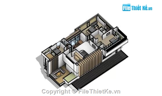 biệt thự 3 tầng,biệt thự hiện đại,biệt thự hiện đại 3 tầng,revit biệt thự 3 tầng