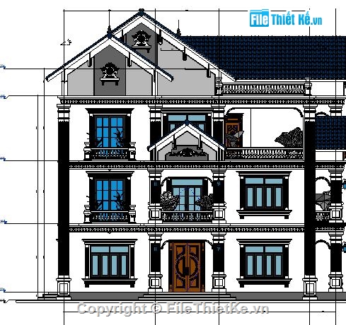 biệt thự 3 tầng,revit biệt thự 3 tầng,file revit biệt thự 3 tầng,biệt thự 3 tầng file revit