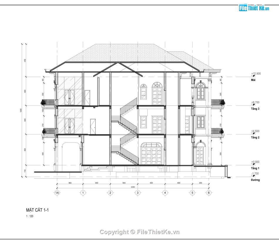 revit biệt thự tân cổ điển,Biệt thự 3 tầng tân cổ điển revit,Biệt thự 3 tầng revit,File revit Biệt thự 3 tầng