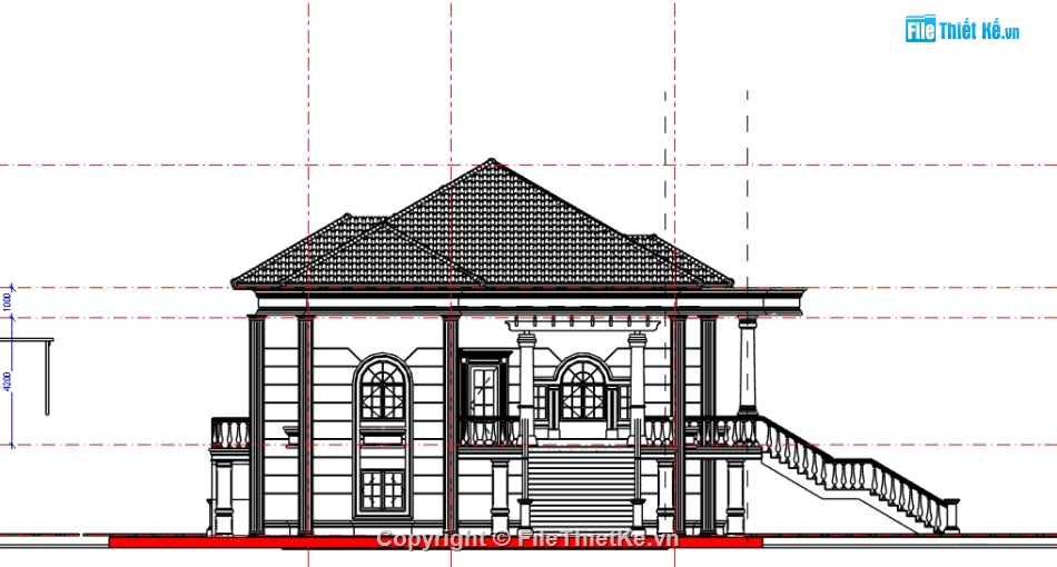 REVIT Biệt thự cổ điển 2 tầng,REVIT Biệt thự 2 tầng,REVIT Biệt thự,REVIT Biệt thự 2 tầng