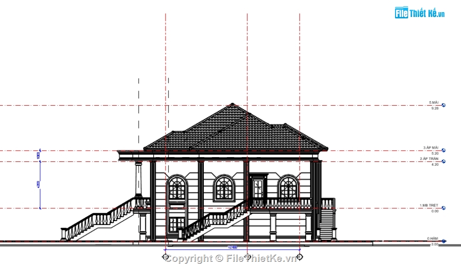 REVIT Biệt thự cổ điển 2 tầng,REVIT Biệt thự 2 tầng,REVIT Biệt thự,REVIT Biệt thự 2 tầng