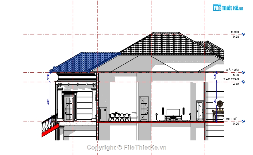 REVIT Biệt thự cổ điển 2 tầng,REVIT Biệt thự 2 tầng,REVIT Biệt thự,REVIT Biệt thự 2 tầng