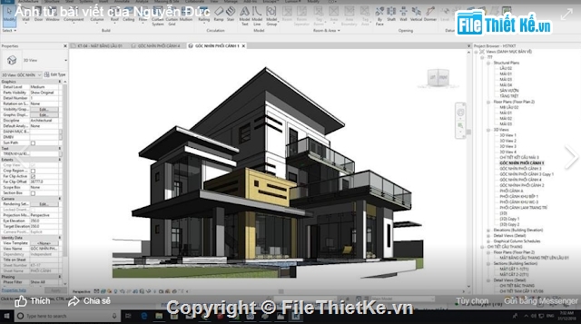 file revit biệt thự,revit Biệt thự,Biệt thự Revit