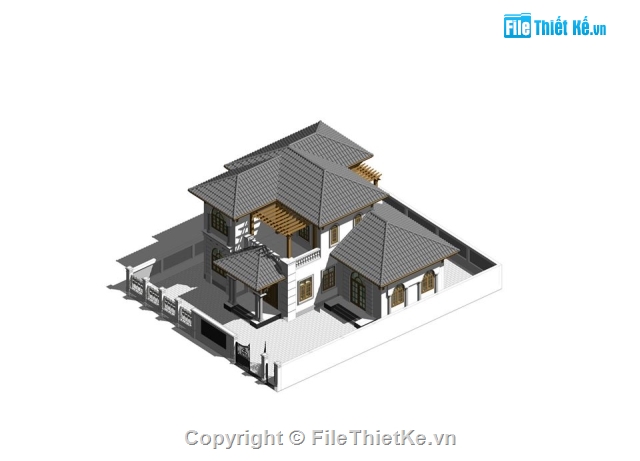 Biệt thự tân cổ điển,Biệt thự  2 tầng,Biệt thự 12x15m,biệt thự tân cổ,revit thiết kế biệt thự 2 tầng