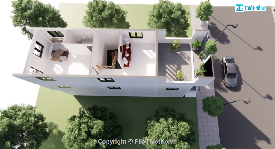 nhà phố 3 tầng,nhà 3 tầng,file nhà 3 tầng,cad nhà 3 tầng,Revit nhà 3 tầng