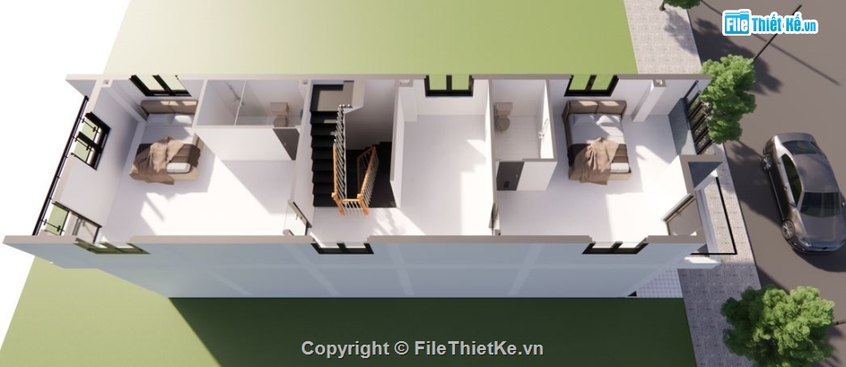 nhà phố 3 tầng,nhà 3 tầng,file nhà 3 tầng,cad nhà 3 tầng,Revit nhà 3 tầng