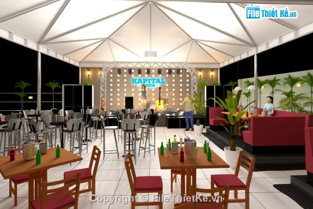 cafe ngoài sân,quán cafe,cafe,Revit cà phê,Revit Cafe