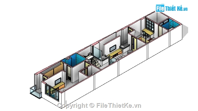 công trình nhà dân,nhà 3 tầng,công trình revit,revit achitecture,bản vẽ revit,nhà phố 3 tầng