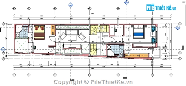 công trình nhà dân,nhà 3 tầng,công trình revit,revit achitecture,bản vẽ revit,nhà phố 3 tầng