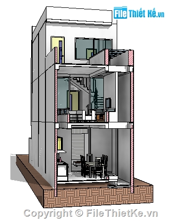 công trình nhà dân,nhà 3 tầng,công trình revit,revit achitecture,bản vẽ revit,nhà phố 3 tầng