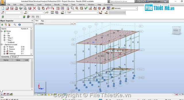 Revit nhà làm việc 2 tầng,revit trụ sở 2 tầng,trụ sở khu phố 2 tầng revit,revit trụ sở khu phố,Trụ sở nhà phố 2 tầng 5x20m