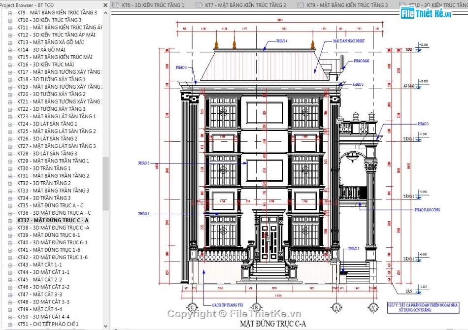 Biệt thự tân cổ điển,revit Biệt thự,revit tân cổ điển,Biệt thự cổ điển,revit biệt thự tân cổ điển