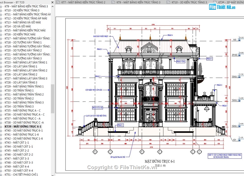 Biệt thự tân cổ điển,revit Biệt thự,revit tân cổ điển,Biệt thự cổ điển,revit biệt thự tân cổ điển