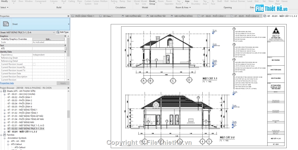 Biệt thự  9.3x15.4m,Kiến trúc Biệt thự vườn,Biệt thự revit