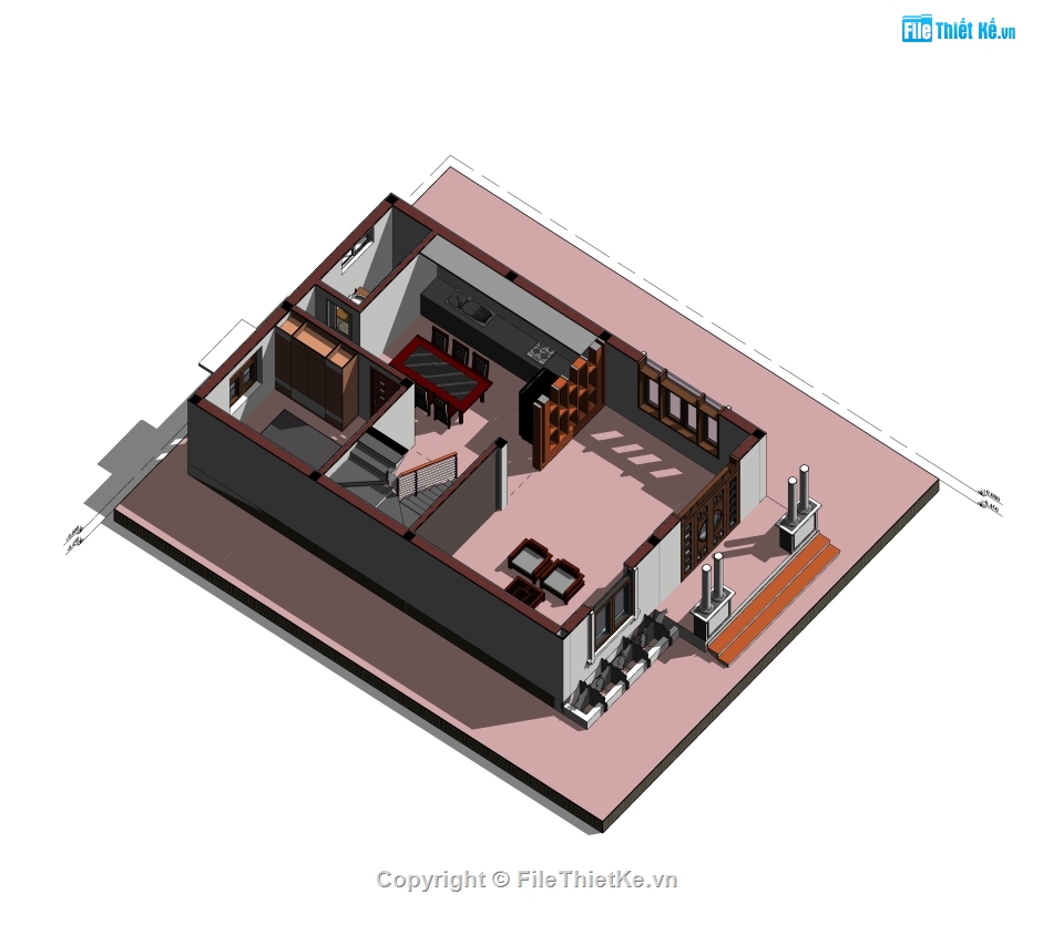 Biệt thự 2 tầng mái thái,revit biệt thự 2 tầng,biệt thự 2 tầng revit,biệt thự 2 tầng file revit,biệt thự 2 tầng 7.5x11m