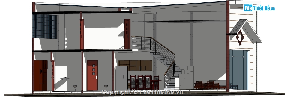 bản vẽ nhà phố 1.5 tầng,mẫu nhà gác lửng,kiến trúc nhà gác lửng