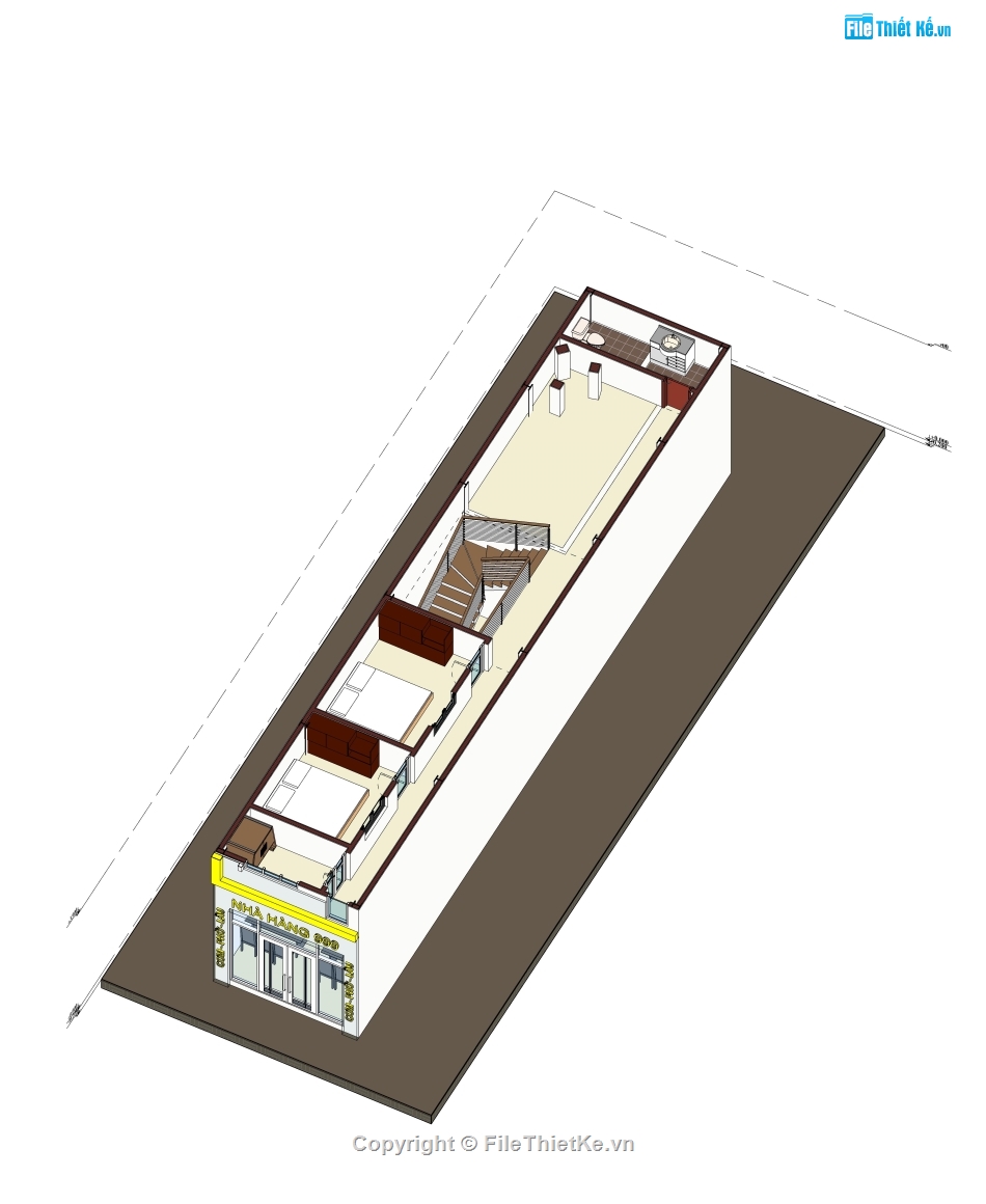 Nhà phố 2 tầng file revit,Nhà phố 2 tầng 4x20m,Revit nhà phố 2 tầng,nhà phố 2 tầng file revit,bản vẽ nhà phố 2 tầng