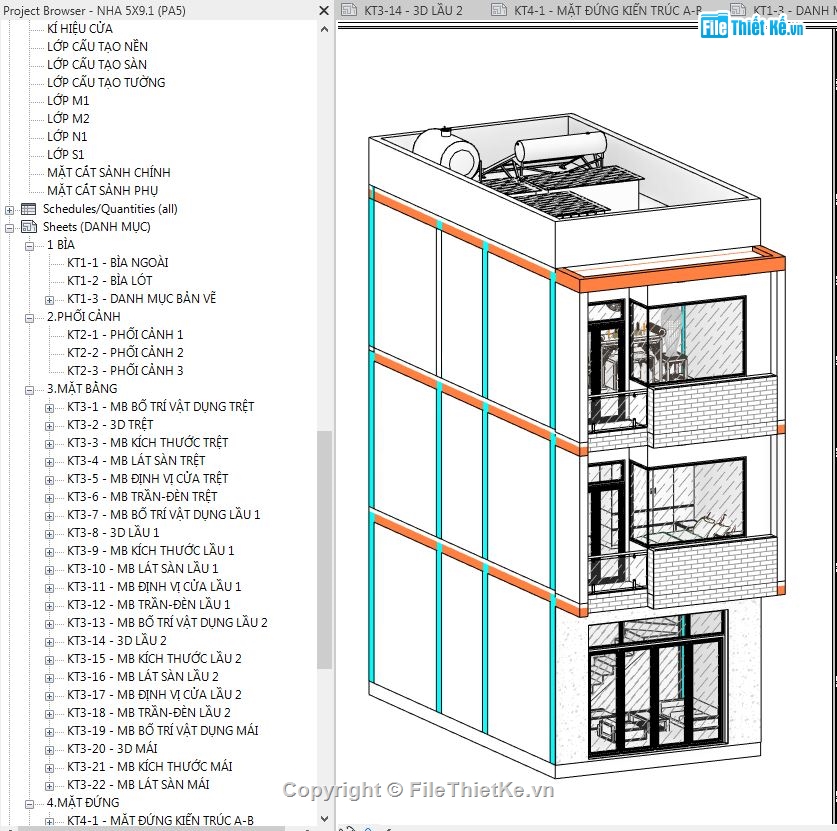 file revit nhà phố 3 tầng,Bản vẽ revit nhà phố 3 tầng,Thiết kế revit nhà phố 3 tầng,revit nhà phố 3 tầng 5x9.2m,bản vẽ nhà phố 3 tầng revit,nhà phố 3 tầng revit