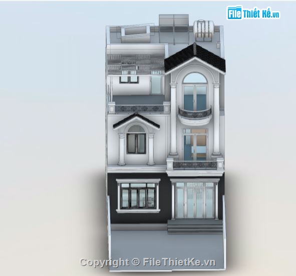 kiến trúc 3 tầng,nhà phố 3 tầng,bản vẽ nhà phố