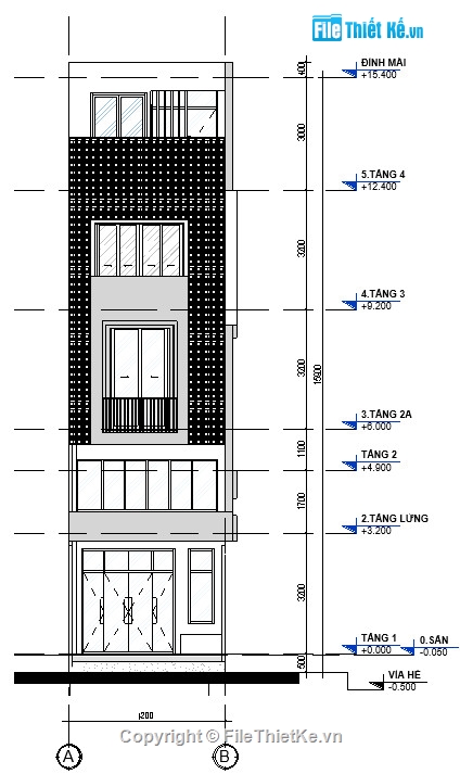 Nhà phố 4 tầng,revit nhà phố 4 tầng,nhà phố 4 tầng file revit,bản vẽ nhà phố 4 tầng,nhà phố 4 tầng 4.2x18m
