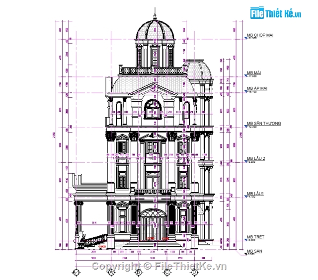 biệt thự tân cổ 4 tầng,biệt thự revit 4 tầng 18.8x24.2m,Revit biệt thự tân cổ điển,Mẫu biệt thự 4 tầng đẹp,thiết kế biệt thự 4 tầng