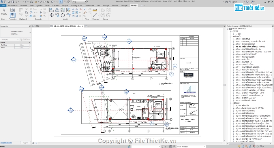 Revit nhà phố 4 tầng,File revit nhà phố 4 tầng,Nhà phố 4 tầng file revit,Bản vẽ nhà phố 4 tầng,Nhà phố 4 tầng revit