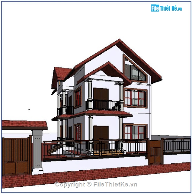 biệt thự 2 tầng,revit biệt thự 7x12m,nhà biệt thự,Bản vẽ revit biệt thự,Biệt thự 7x12m,Bản vẽ biệt thự Revit