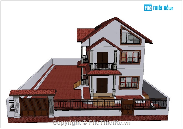 biệt thự 2 tầng,revit biệt thự 7x12m,nhà biệt thự,Bản vẽ revit biệt thự,Biệt thự 7x12m,Bản vẽ biệt thự Revit