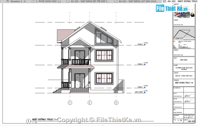 biệt thự 2 tầng,revit biệt thự 7x12m,nhà biệt thự,Bản vẽ revit biệt thự,Biệt thự 7x12m,Bản vẽ biệt thự Revit