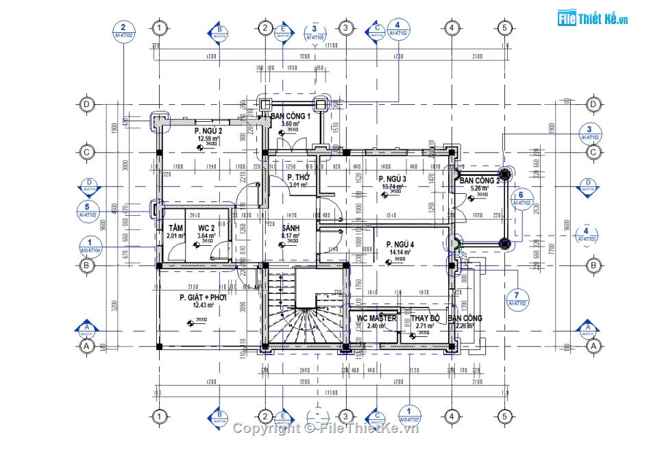 revit nhà 2 tầng,biệt thư 2 tầng 9.6x13.7m,file revit nhà 2 tầng,mẫu revit biệt thự 2 tầng,bản vẽ revit biệt thự 2 tầng