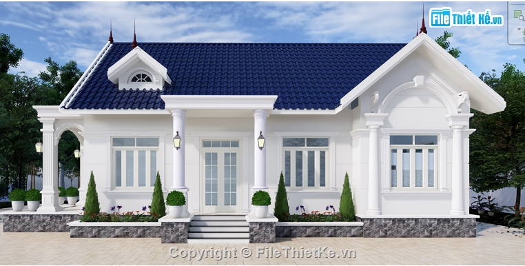 File revit Nhà cấp 4,revit Nhà cấp 4,bản vẽ  revit Nhà cấp 4,revit Nhà cấp 4 mái thái,Nhà cấp 4 mái thái 8.7x15m