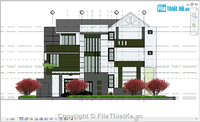 Kiến trúc nhà dân,nội thất nhà,lệch tầng,File revit nhà lệch tầng