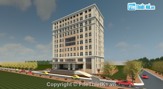 Bản vẽ văn phòng 11 tầng,nhà làm việc 11 tầng,văn phòng 11 tầng 19.3x34m,revit thiết kế văn phòng 11 tầng