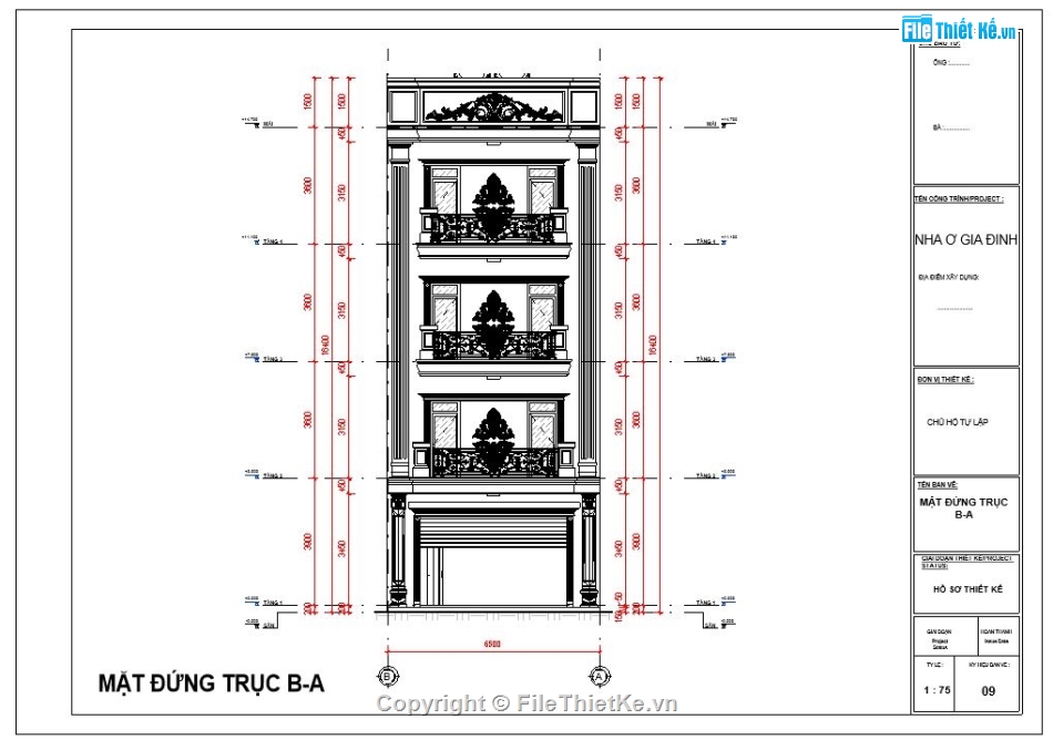 revit nhà nghỉ 4 tầng,file revit nhà nghỉ,revit nhà nghỉ