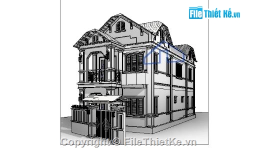 nhà phố 2 tầng,revit nhà phố 2 tầng,nhà phố 2 tầng file revit