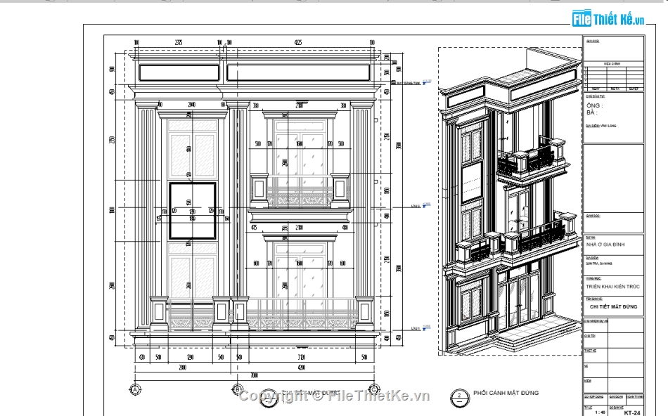 Revit nhà phố tân cổ điển,revit nhà phố 3 tầng,File revit Nhà phố,revit Nhà phố