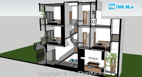 nhà phố 3 tầng,revit nhà phố 3 tầng,file revit nhà phố 3 tầng