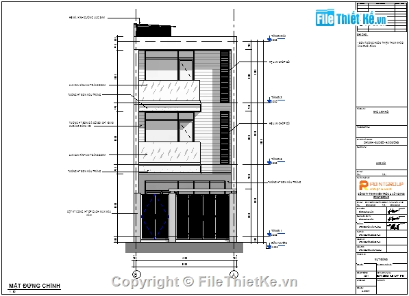 nhà phố 3 tầng,nhà 3 tầng,revit,kết cấu chi tiết