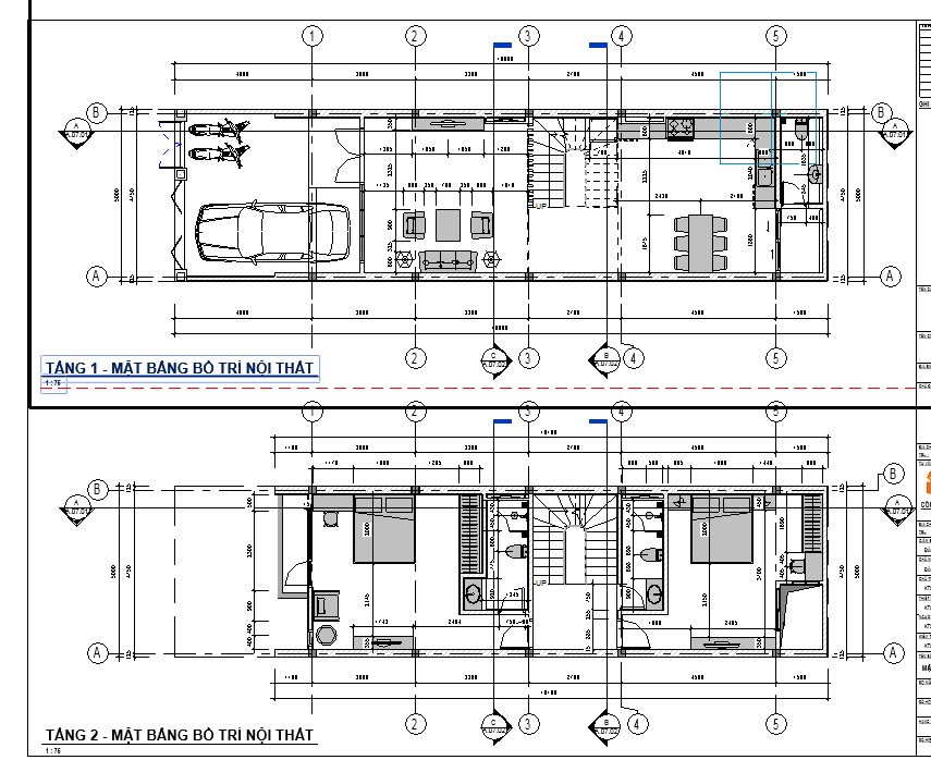 nhà phố 3 tầng,nhà 3 tầng,revit,kết cấu chi tiết