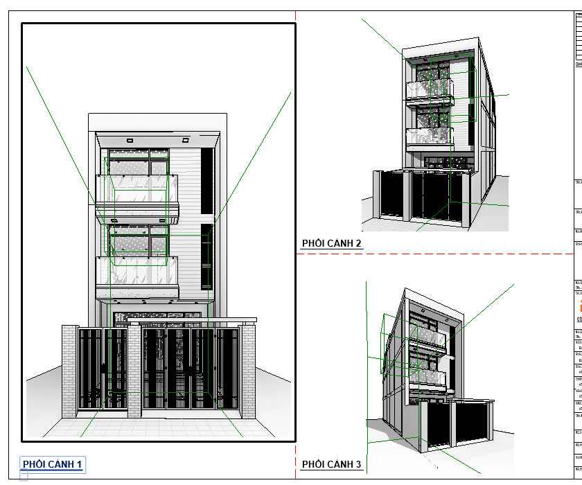 nhà phố 3 tầng,nhà 3 tầng,revit,kết cấu chi tiết