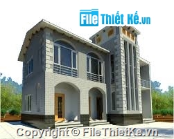 biệt thự 2 tầng,mẫu nhà 2 tầng đẹp,bản vẽ biệt thự 2 tầng