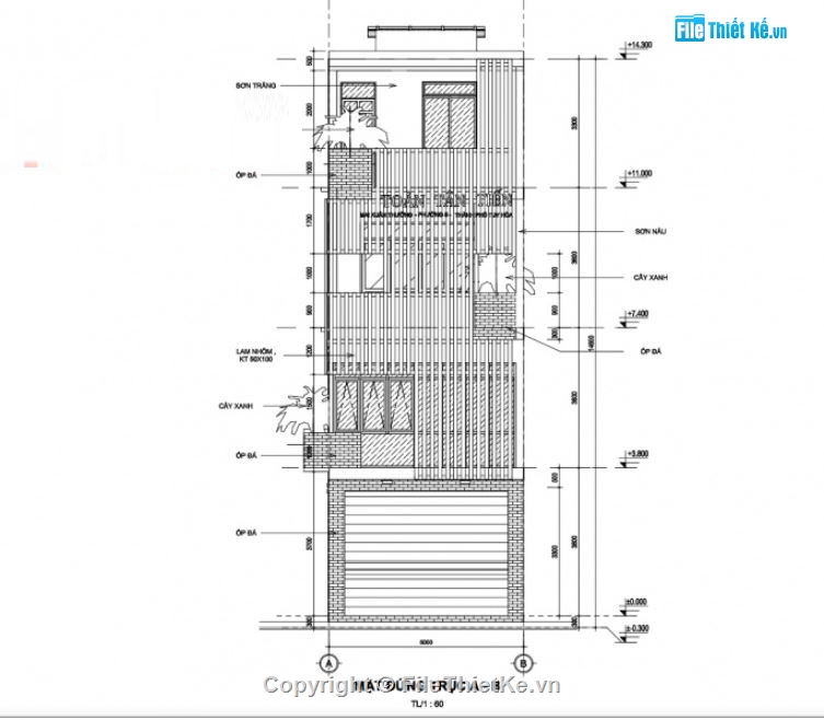nhà phố 2 mặt tiền,kiến trúc nhà phố,bản vẽ nhà phố