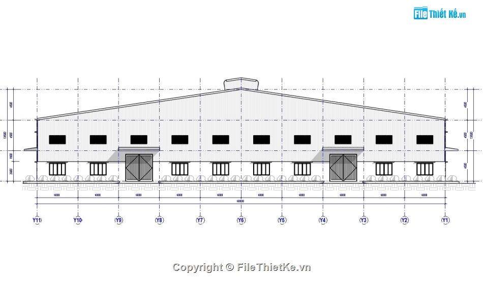 revit kết cấu nhà xưởng,revit nhà xưởng,revit xưởng,model revit nhà xưởng