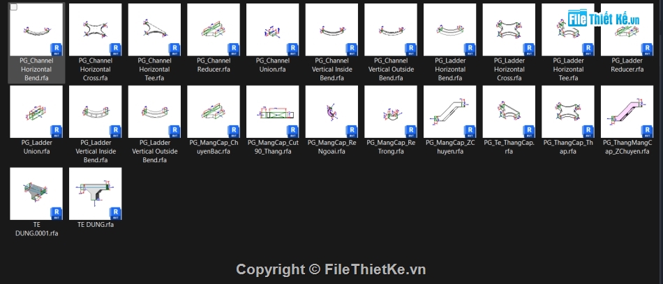phụ kiện hvac,revit phụ kiện,file revit phụ kiện hvac